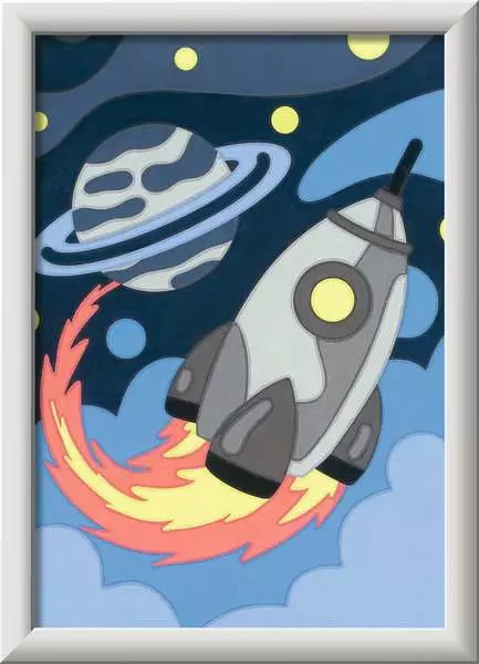 CreArt Weltraumabenteuer - Malen nach Zahlen für Kinder ab 7 Jahren