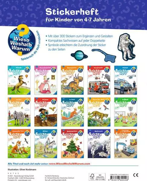 Ravensburger Wieso? Weshalb? Warum? Stickerheft - Weltraum