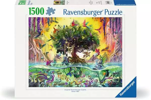 Puzzle 1500 Teile - Das Einhorn aus dem See und seine Freunde