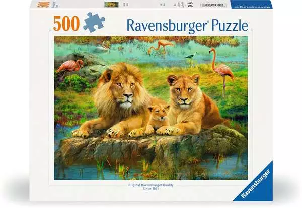Puzzle 500 Teile - Löwen in der Savanne