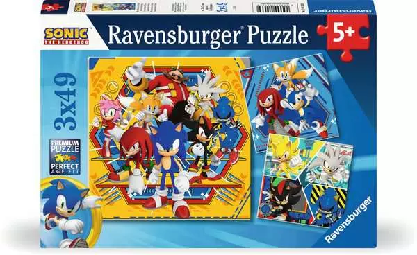 Kinderpuzzle ab 5 Jahren - Die Abenteuer von Sonic - 49 Teile