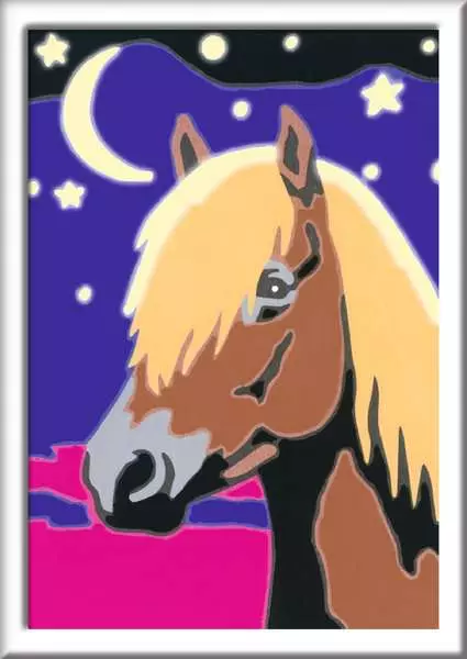 CreArt Treues Pferd - Malen nach Zahlen für Kinder ab 7 Jahren