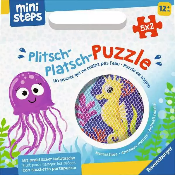 Plitsch-Platsch-Puzzle Meerestiere - Babyspielzeug ab 12 Monaten