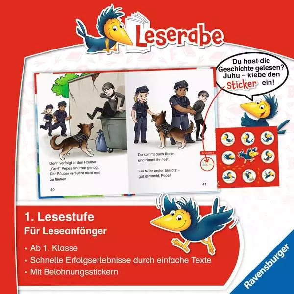 Leserabe 1 Lesestufe - Helfer in der Not. Spannende Hundegeschichten