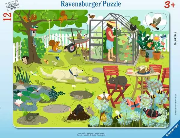 Kinderpuzzle ab 3 Jahren - Unser Garten - 12 Teile