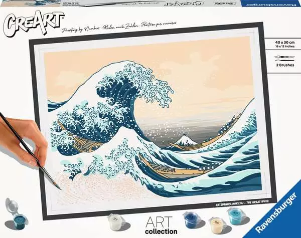CreArt Große Welle (Hokusai) - Malen nach Zahlen für Erwachsene