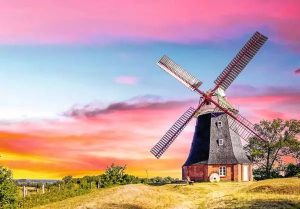 Puzzle 300 Teile - Die Windmühle von Klütz