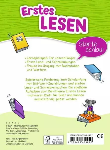 Mein Block zum Schulanfang: Erstes Lesen