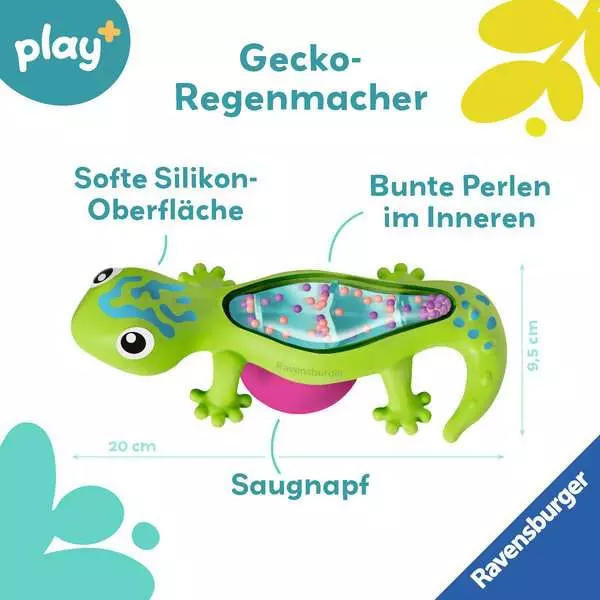 Regenmacher: Gecko - Babyspielzeug ab 6 Monaten