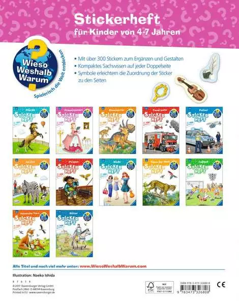 Ravensburger Wieso? Weshalb? Warum? Stickerheft - Prinzessinnen