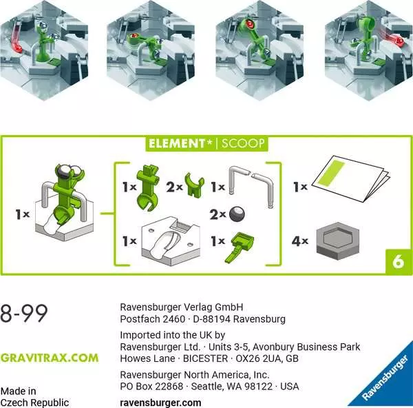 Element Scoop - Kugelbahn-Erweiterung für Kinder ab 8 Jahren