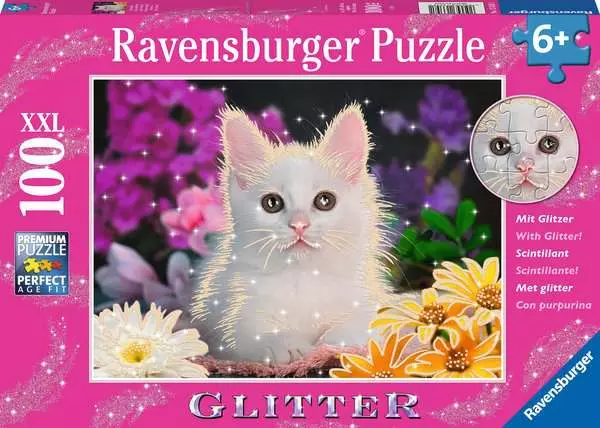 Kinderpuzzle ab 6 Jahren - Glitzerkatze - 100 Teile