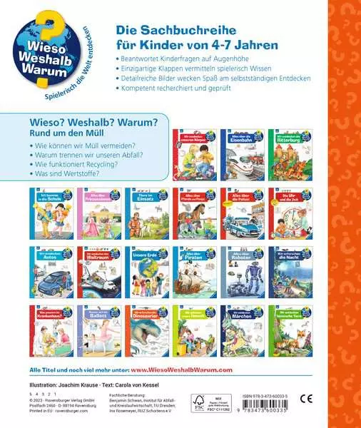 Ravensburger Wieso? Weshalb? Warum?. Band 74 - Rund um den Müll