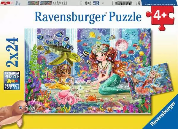 Kinderpuzzle ab 4 Jahren - Zauberhafte Meerjungfrauen - 24 Teile