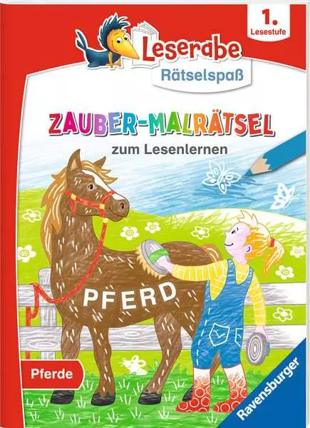 Leserabe Rätselspaß - Zauber-Malrätsel zum Lesenlernen: Pferde (1. Lesestufe)