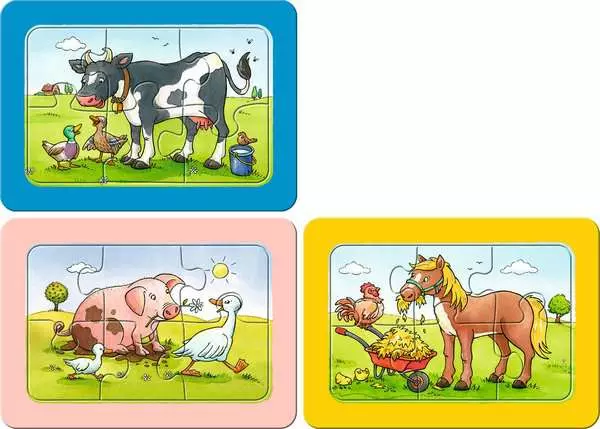 Kinderpuzzle ab 2 Jahren - Gute Tierfreunde - 6 Teile