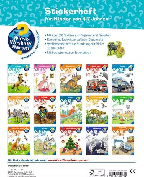 Ravensburger Wieso? Weshalb? Warum? Stickerheft - Pferde