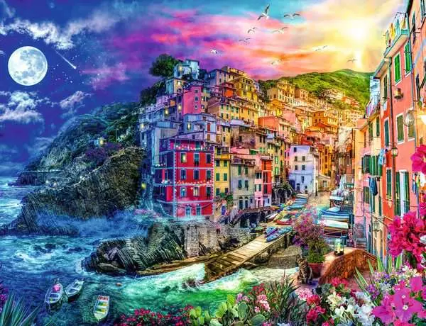 Puzzle 2000 Teile - Farbenfrohe Cinque Terre