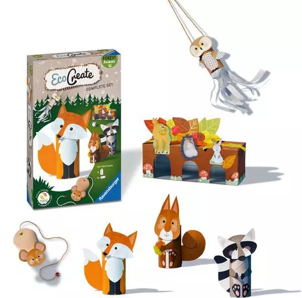 EcoCreate Mini - Waldtiere - Bastelset für Kinder ab 6 Jahren