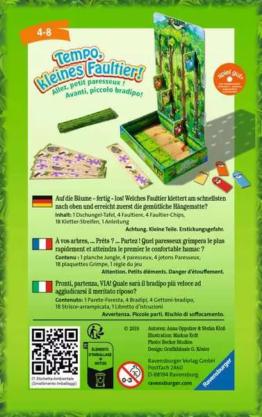 Tempo. kleines Faultier! - Reisespiel ab 4 Jahren