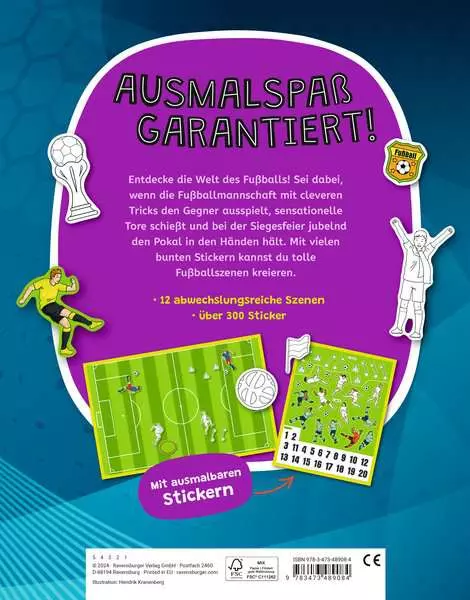 Mein Ausmalstickerbuch - Fußball