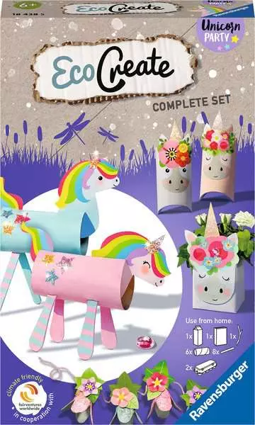 EcoCreate Mini - Einhornparty - Bastelset für Kinder ab 6 Jahren