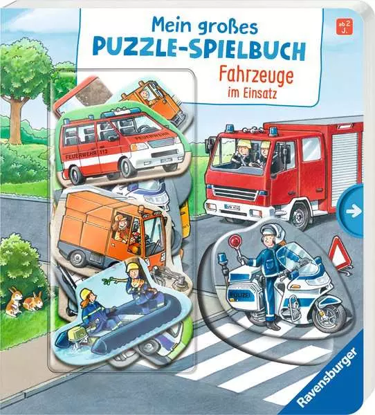 Mein großes Puzzle-Spielbuch - Fahrzeuge im Einsatz