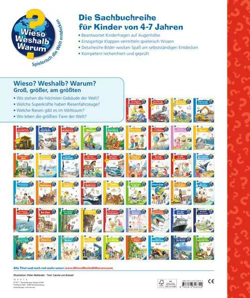 Ravensburger Wieso? Weshalb? Warum? Sonderband - Groß größer. am größten (Riesenbuch)