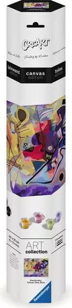 CreArt Leinwand Gelb Rot. Blau (Kandinsky) - Malen nach Zahlen für Erwachsene