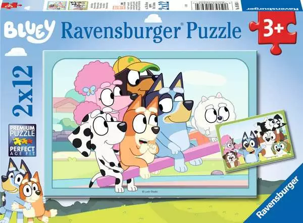Kinderpuzzle ab 3 Jahren - Spaß mit Bluey - 12 Teile
