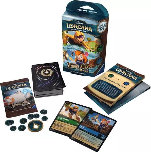 Disney Lorcana: Azurblaues Meer - Smaragd und Saphir Deck (Deutsch)
