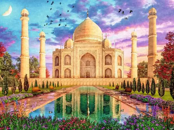 Puzzle 1500 Teile - Bezauberndes Taj Mahal
