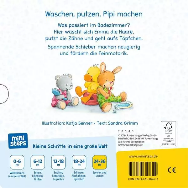 ministeps: Haare waschen. Zähne putzen