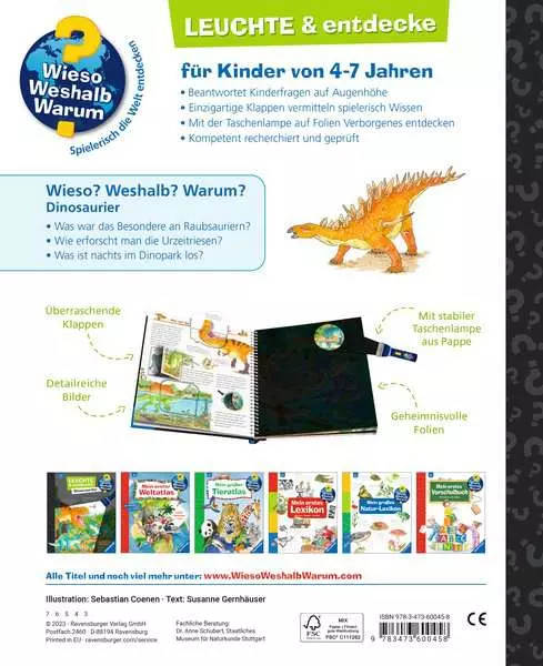 Ravensburger Wieso? Weshalb? Warum? Leuchte und entdecke - Dinosaurier
