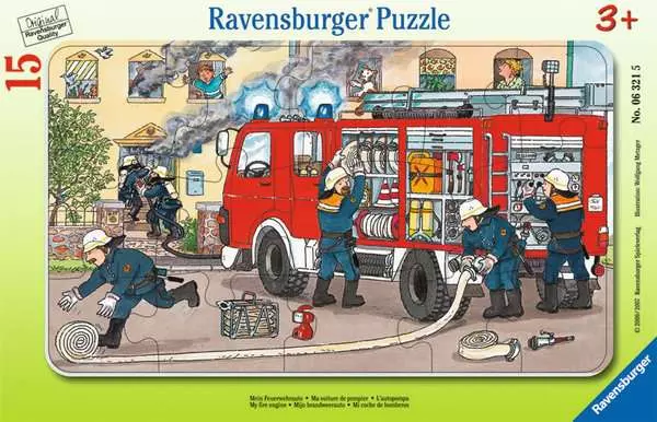 Kinderpuzzle ab 3 Jahren - Mein Feuerwehrauto - 15 Teile