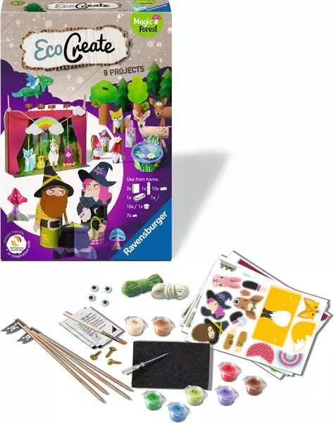EcoCreate Midi - Theater: Magischer Wald - Bastelset für Kinder ab 6 Jahren