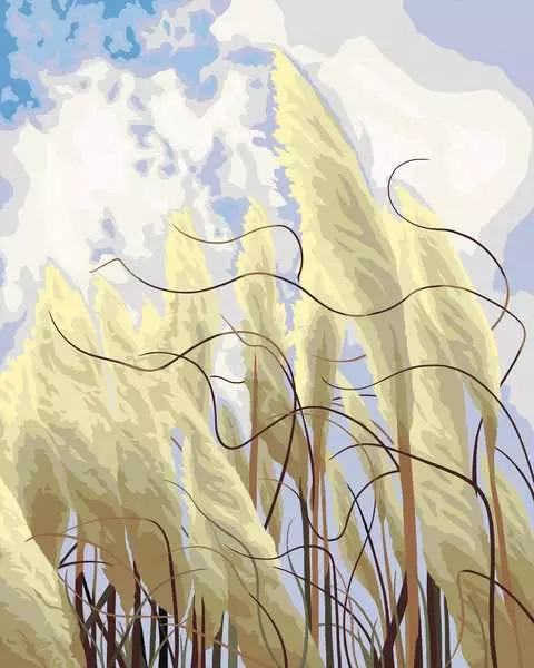 CreArt Gras im Wind - Malen nach Zahlen für Erwachsene