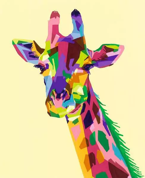 CreArt Funky Giraffe - Malen nach Zahlen für Erwachsene