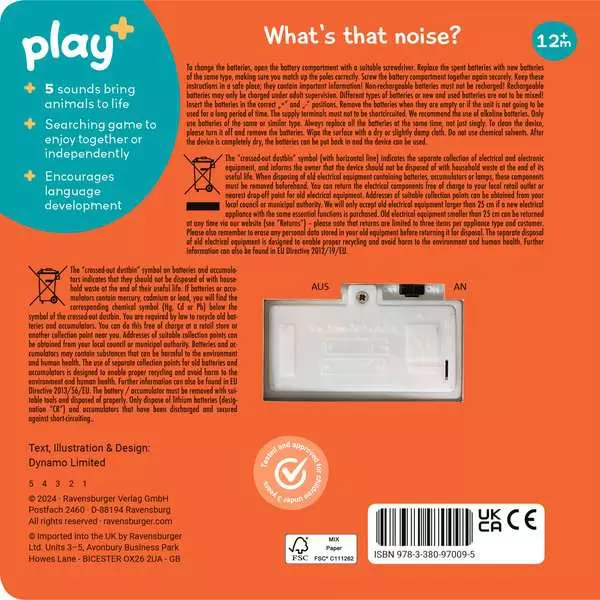 Play+ Mein allererstes Soundbuch Play+ Shh .. Who's there? Baby Animals - ab 12 Monate