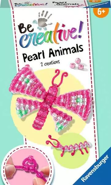 BeCreative Mini - Perlentiere Schmetterlinge - Bastelset für Kinder ab 6 Jahren