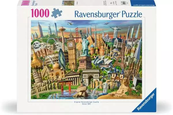 Puzzle 1000 Teile - Sehenswürdigkeiten weltweit