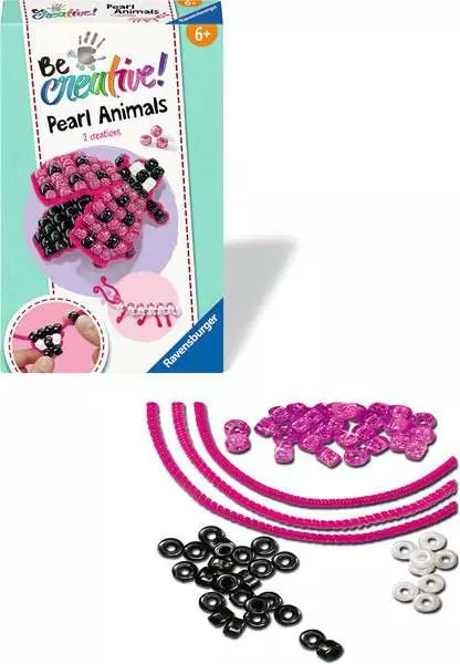 BeCreative Mini - Perlentier Marienkäfer - Bastelset für Kinder ab 6 Jahren