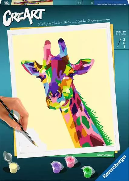 CreArt Funky Giraffe - Malen nach Zahlen für Erwachsene