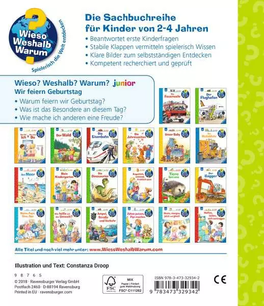 Ravensburger Wieso? Weshalb? Warum? junior. Band 27 - Wir feiern Geburtstag