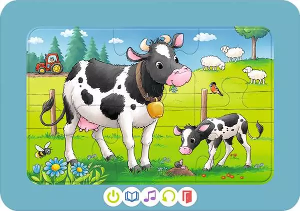 Kinderpuzzle ab 2 Jahren - 3 erste Puzzles: Bauernhoftiere - 6 Teile