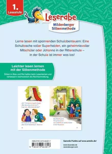Leserabe Sonderausgaben - Spannende Schulabenteuer - Silbe für Silbe lesen lernen