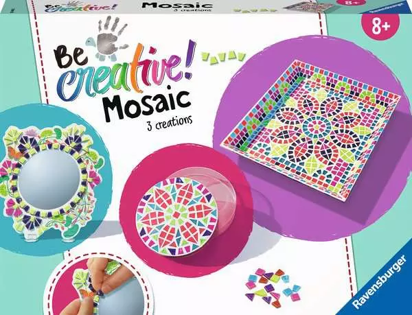 BeCreative Maxi - Mosaik Romantik - Bastelset für Kinder ab 8 Jahren