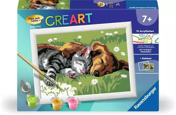 CreArt Tiefer Schlaf - Malen nach Zahlen für Kinder ab 7 Jahren