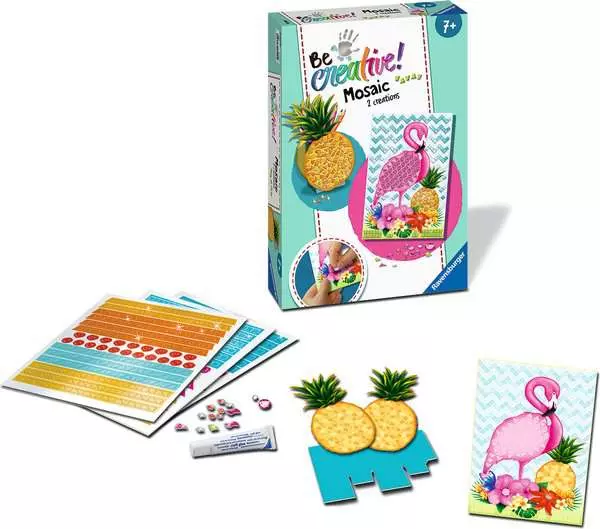 BeCreative Midi - Mosaik Tropical - Bastelset für Kinder ab 7 Jahren