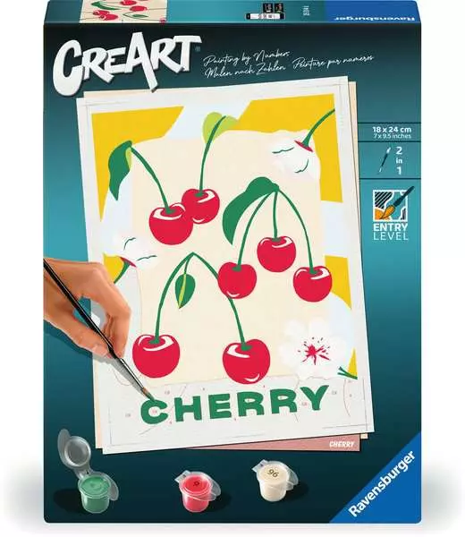 CreArt Kirschen - Malen nach Zahlen für Erwachsene